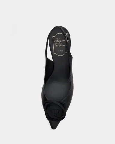 Roger Vivier I Love Rose Vivier 45mm Leather Slingback Pumps | Thumbnail 3 Roger Vivier I Love Rose Vivier 45mm Leather Slingback Pumps | Thumbnail 3