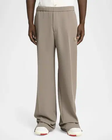 AMIRI Men's Logo Patch Wide-Leg Stretch Trousers | Thumbnail 4 AMIRI Men's Logo Patch Wide-Leg Stretch Trousers | Thumbnail 4