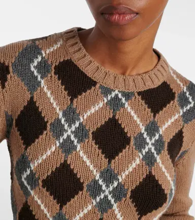 Prada Argyle cashmere sweater | Thumbnail 2 Prada Argyle cashmere sweater | Thumbnail 2