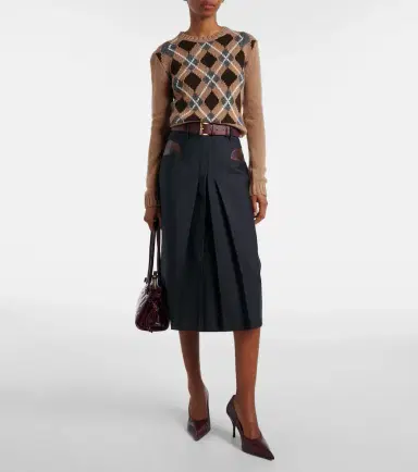 Prada Argyle cashmere sweater | Thumbnail 4 Prada Argyle cashmere sweater | Thumbnail 4