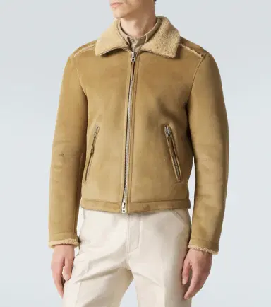 Tom Ford Shearling-trimmed leather jacket | Thumbnail 3 Tom Ford Shearling-trimmed leather jacket | Thumbnail 3