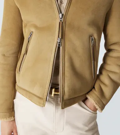 Tom Ford Shearling-trimmed leather jacket | Thumbnail 4 Tom Ford Shearling-trimmed leather jacket | Thumbnail 4