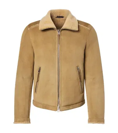 Tom Ford Shearling-trimmed leather jacket | Thumbnail 1 Tom Ford Shearling-trimmed leather jacket | Thumbnail 1