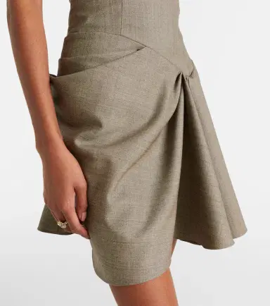 McQueen Draped gathered minidress | Thumbnail 2 McQueen Draped gathered minidress | Thumbnail 2