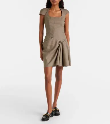 McQueen Draped gathered minidress | Thumbnail 4 McQueen Draped gathered minidress | Thumbnail 4