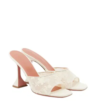 Amina Muaddi Lupita lace mules | Thumbnail 1 Amina Muaddi Lupita lace mules | Thumbnail 1