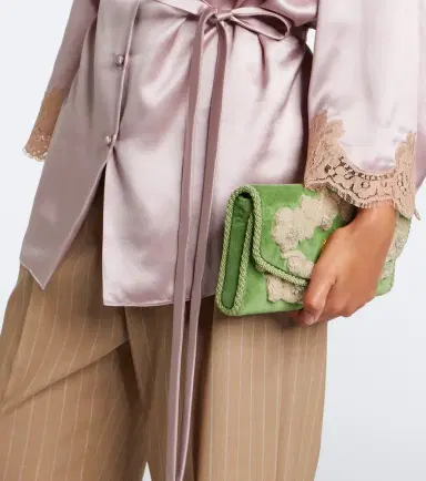 Valentino Lace-trimmed silk satin shirt | Thumbnail 2 Valentino Lace-trimmed silk satin shirt | Thumbnail 2