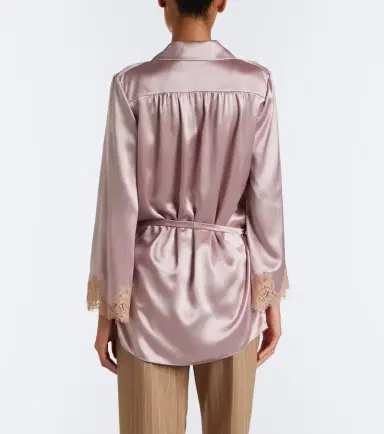 Valentino Lace-trimmed silk satin shirt | Thumbnail 5 Valentino Lace-trimmed silk satin shirt | Thumbnail 5