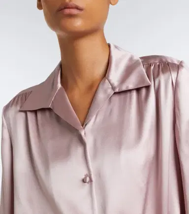 Valentino Lace-trimmed silk satin shirt | Thumbnail 6 Valentino Lace-trimmed silk satin shirt | Thumbnail 6