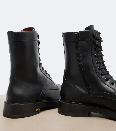 Valentino Garavani VLogo lace-up leather combat boots | Thumbnail 2 Valentino Garavani VLogo lace-up leather combat boots | Thumbnail 2