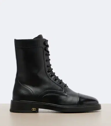 Valentino Garavani VLogo lace-up leather combat boots | Thumbnail 3 Valentino Garavani VLogo lace-up leather combat boots | Thumbnail 3