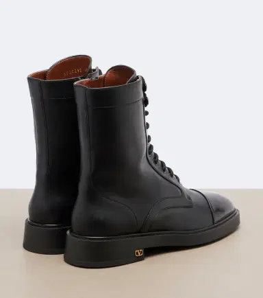Valentino Garavani VLogo lace-up leather combat boots | Thumbnail 4 Valentino Garavani VLogo lace-up leather combat boots | Thumbnail 4