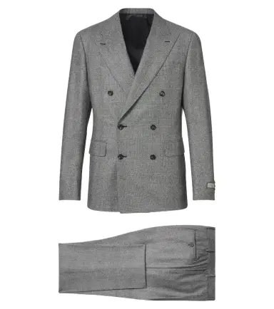 Canali Checked double-breasted wool suit | Thumbnail 1 Canali Checked double-breasted wool suit | Thumbnail 1