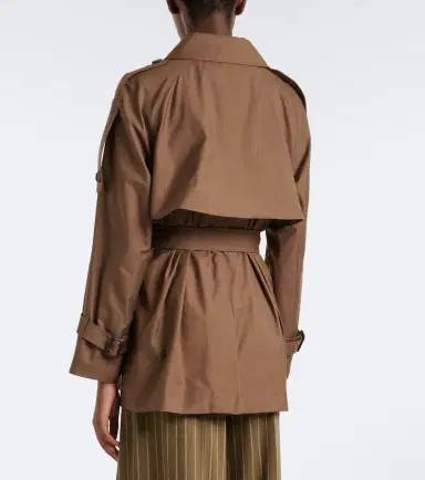 Max Mara Cropped cotton-blend twill trench coat | Thumbnail 3 Max Mara Cropped cotton-blend twill trench coat | Thumbnail 3