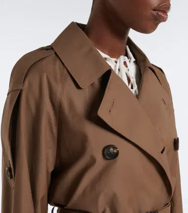 Max Mara Cropped cotton-blend twill trench coat | Thumbnail 6 Max Mara Cropped cotton-blend twill trench coat | Thumbnail 6