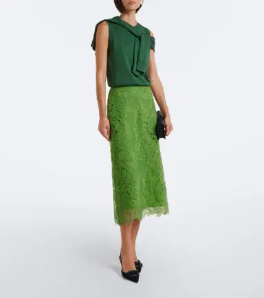 Carolina Herrera Floral lace midi skirt | Thumbnail 2 Carolina Herrera Floral lace midi skirt | Thumbnail 2