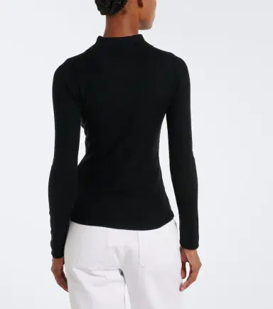 Max Mara Ribbed-knit silk and cashmere polo sweater | Thumbnail 2 Max Mara Ribbed-knit silk and cashmere polo sweater | Thumbnail 2