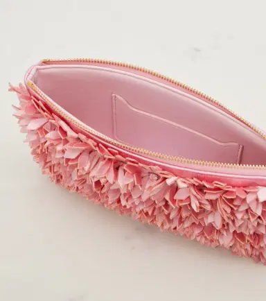 Valentino Garavani Embellished floral-appliqué satin pouch | Thumbnail 2 Valentino Garavani Embellished floral-appliqué satin pouch | Thumbnail 2