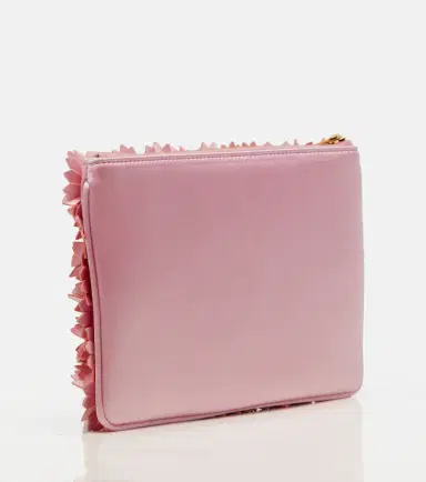Valentino Garavani Embellished floral-appliqué satin pouch | Thumbnail 4 Valentino Garavani Embellished floral-appliqué satin pouch | Thumbnail 4