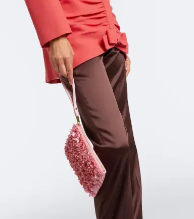 Valentino Garavani Embellished floral-appliqué satin pouch | Thumbnail 7 Valentino Garavani Embellished floral-appliqué satin pouch | Thumbnail 7