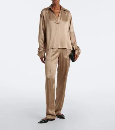 Tom Ford Silk satin straight pants | Thumbnail 5 Tom Ford Silk satin straight pants | Thumbnail 5