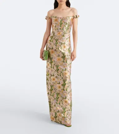 Markarian Off-shoulder floral brocade gown | Thumbnail 5 Markarian Off-shoulder floral brocade gown | Thumbnail 5