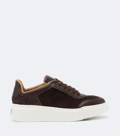 Max Mara Leather-trimmed suede platform sneakers | Thumbnail 3 Max Mara Leather-trimmed suede platform sneakers | Thumbnail 3