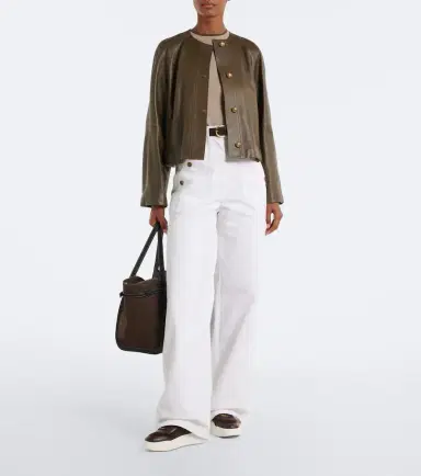 Max Mara Leather-trimmed suede platform sneakers | Thumbnail 6 Max Mara Leather-trimmed suede platform sneakers | Thumbnail 6