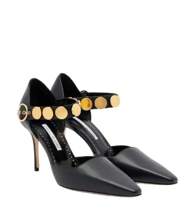 Manolo Blahnik Morgana studded leather pumps | Thumbnail 1 Manolo Blahnik Morgana studded leather pumps | Thumbnail 1