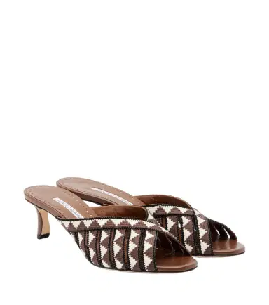 Manolo Blahnik Trofesamu knitted mules | Thumbnail 1 Manolo Blahnik Trofesamu knitted mules | Thumbnail 1