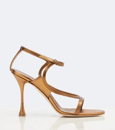 Manolo Blahnik Tibula metallic leather sandals | Thumbnail 3 Manolo Blahnik Tibula metallic leather sandals | Thumbnail 3