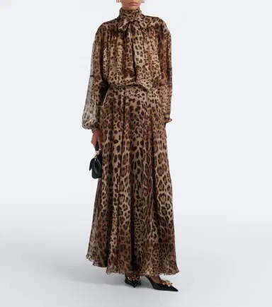 Dolce & Gabbana Leopard-print tie-neck silk blouse | Thumbnail 4 Dolce & Gabbana Leopard-print tie-neck silk blouse | Thumbnail 4