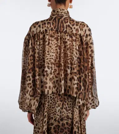 Dolce & Gabbana Leopard-print tie-neck silk blouse | Thumbnail 5 Dolce & Gabbana Leopard-print tie-neck silk blouse | Thumbnail 5