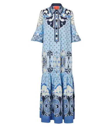 La DoubleJ Artemis printed cotton poplin maxi dress | Thumbnail 1 La DoubleJ Artemis printed cotton poplin maxi dress | Thumbnail 1
