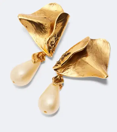 Saint Laurent Cassandre faux pearl clip-on earrings | Thumbnail 3 Saint Laurent Cassandre faux pearl clip-on earrings | Thumbnail 3