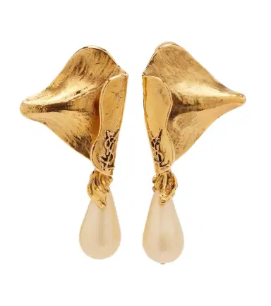 Saint Laurent Cassandre faux pearl clip-on earrings | Thumbnail 1 Saint Laurent Cassandre faux pearl clip-on earrings | Thumbnail 1