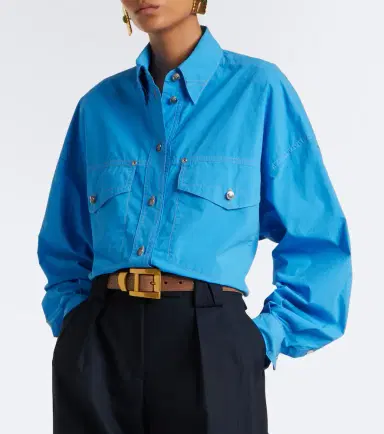 Versace Cropped cotton poplin shirt | Thumbnail 2 Versace Cropped cotton poplin shirt | Thumbnail 2