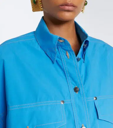 Versace Cropped cotton poplin shirt | Thumbnail 3 Versace Cropped cotton poplin shirt | Thumbnail 3