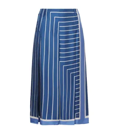 Tod's Striped silk midi skirt | Thumbnail 1 Tod's Striped silk midi skirt | Thumbnail 1