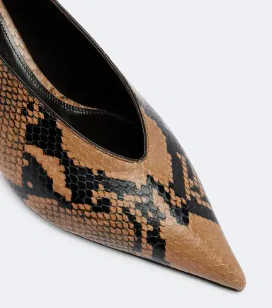 Le Monde Béryl Le Monde Béryl Babouche snake-effect leather pumps | Thumbnail 2 Le Monde Béryl Le Monde Béryl Babouche snake-effect leather pumps | Thumbnail 2