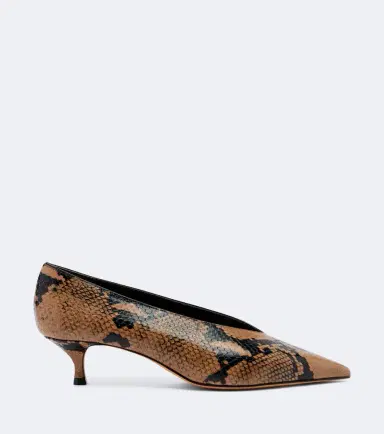 Le Monde Béryl Le Monde Béryl Babouche snake-effect leather pumps | Thumbnail 4 Le Monde Béryl Le Monde Béryl Babouche snake-effect leather pumps | Thumbnail 4
