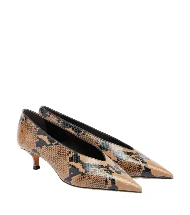 Le Monde Béryl Le Monde Béryl Babouche snake-effect leather pumps | Thumbnail 1 Le Monde Béryl Le Monde Béryl Babouche snake-effect leather pumps | Thumbnail 1