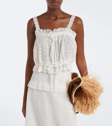 Ulla Johnson Isola broderie anglaise cotton top | Thumbnail 2 Ulla Johnson Isola broderie anglaise cotton top | Thumbnail 2