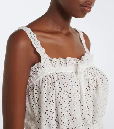 Ulla Johnson Isola broderie anglaise cotton top | Thumbnail 4 Ulla Johnson Isola broderie anglaise cotton top | Thumbnail 4
