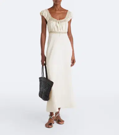 Rixo Maeva lace-trimmed linen-blend maxi dress | Thumbnail 2 Rixo Maeva lace-trimmed linen-blend maxi dress | Thumbnail 2