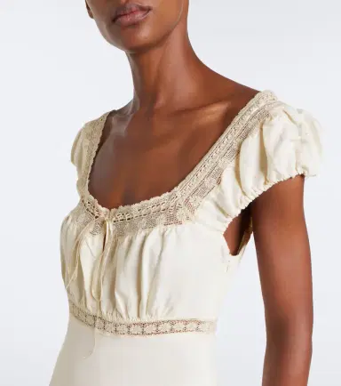 Rixo Maeva lace-trimmed linen-blend maxi dress | Thumbnail 5 Rixo Maeva lace-trimmed linen-blend maxi dress | Thumbnail 5