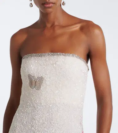 LA FUORI Là Fuori Bianca Moonlight embellished bustier gown | Thumbnail 4 LA FUORI Là Fuori Bianca Moonlight embellished bustier gown | Thumbnail 4