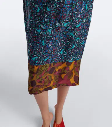 Dries Van Noten Printed tie-neck midi dress | Thumbnail 6 Dries Van Noten Printed tie-neck midi dress | Thumbnail 6