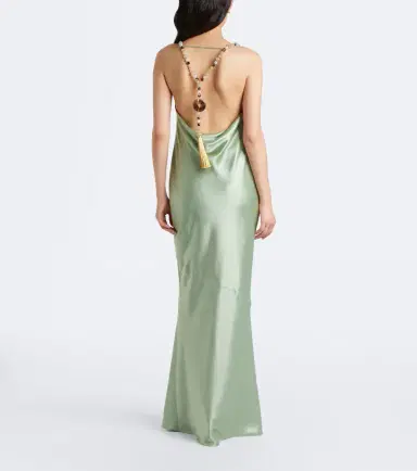 Retrofete Retrofête Odalis beaded draped maxi dress | Thumbnail 5 Retrofete Retrofête Odalis beaded draped maxi dress | Thumbnail 5