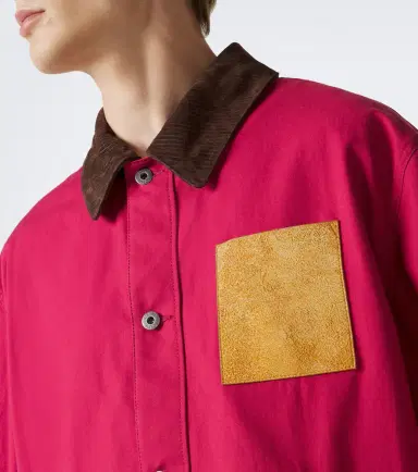 Loewe Suede-trimmed cotton canvas jacket | Thumbnail 3 Loewe Suede-trimmed cotton canvas jacket | Thumbnail 3